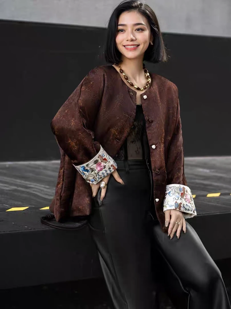 南油朱朱 香云纱外套加棉176