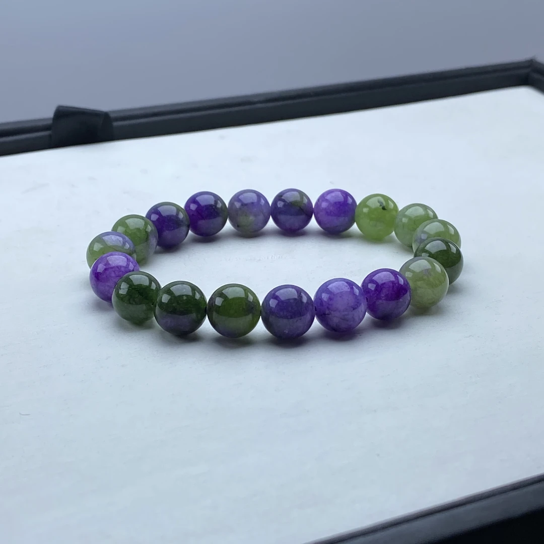 106号精品紫绿花苏手串10mm多样性发一件