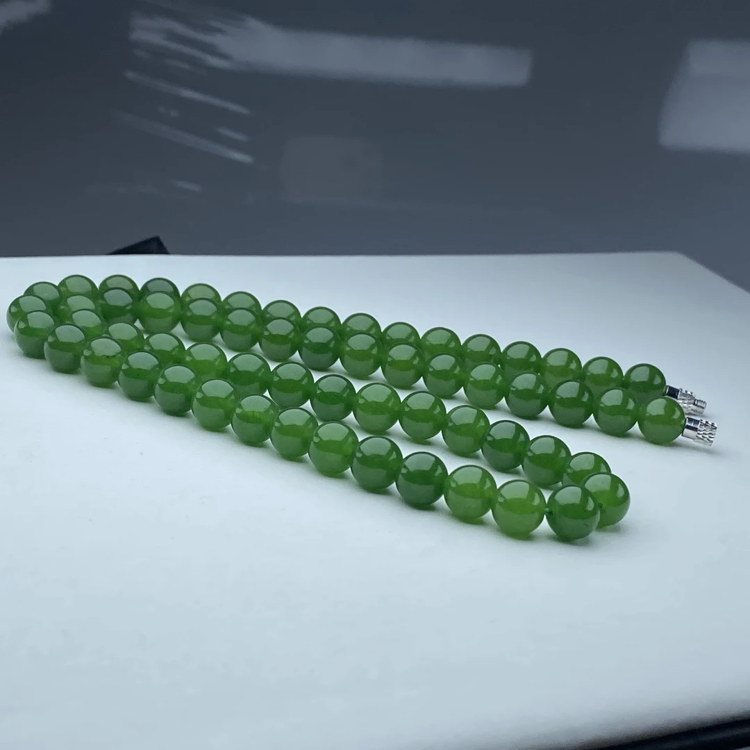 BY-10号精品高货菠菜绿项链8mm多样性发一件