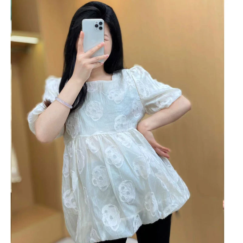 孕妇夏季2024新款气质时尚款显瘦衬衫宽松百搭上衣孕妇微喇叭裤