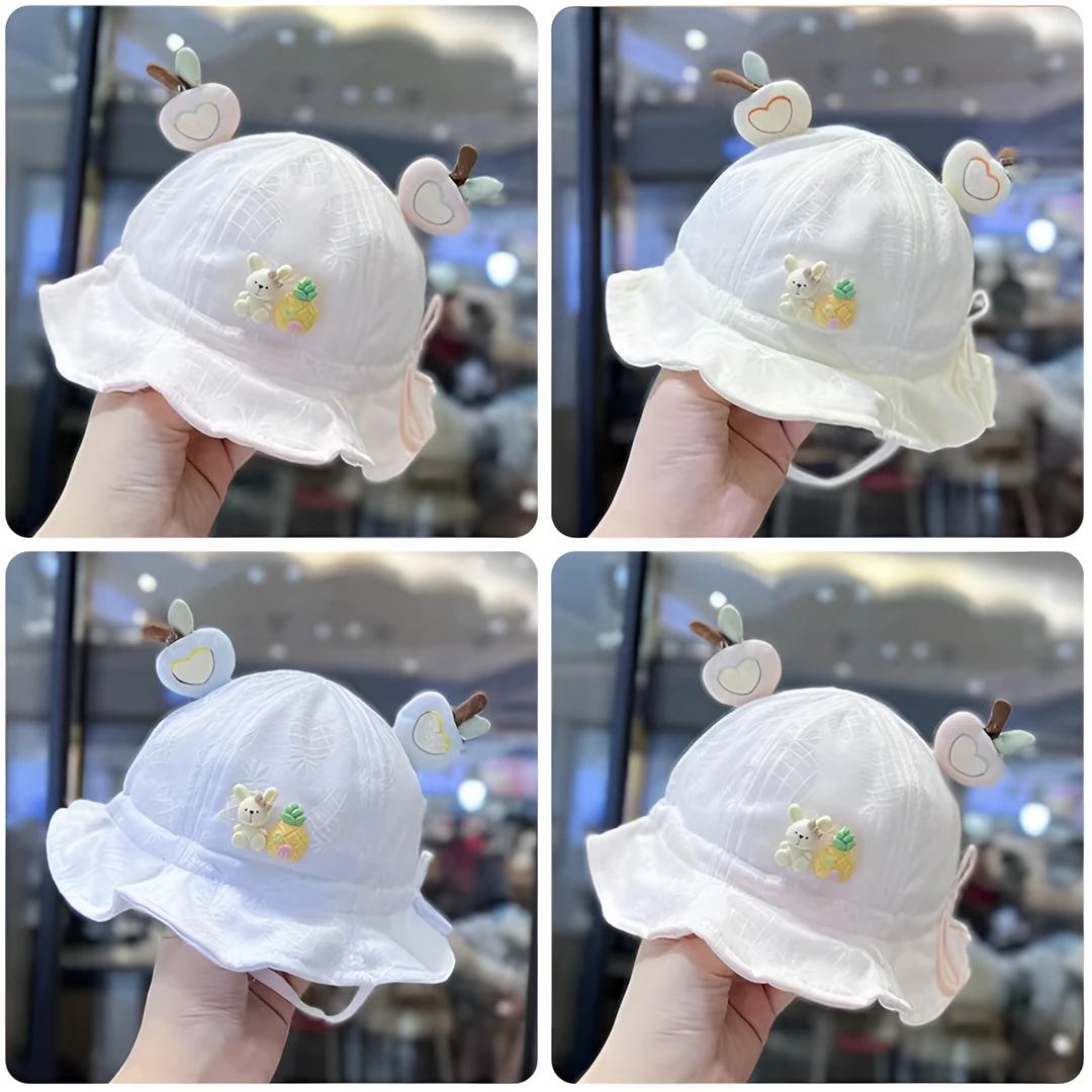帽子渔夫帽宝宝盆帽遮阳帽男童夏季太阳帽婴儿夏天春薄款女宝洋气
