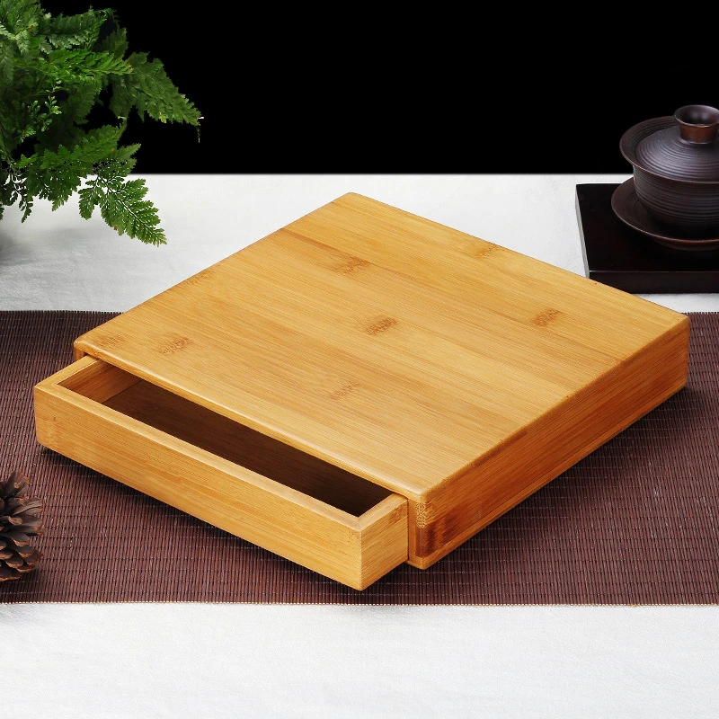实木普洱茶盒多层储茶饼收纳盒柜中式抽屉式茶叶罐分茶盘方形复古