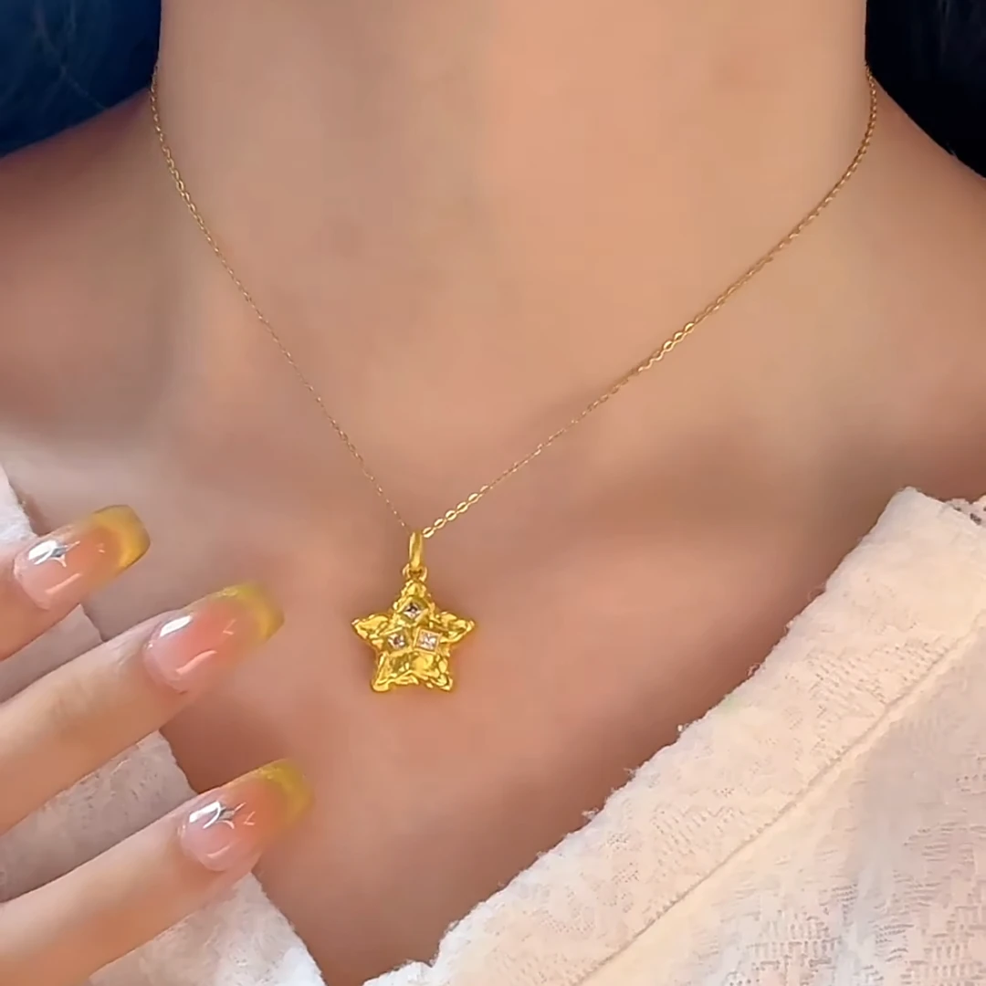 钛钢项链 幸运星项链时尚轻奢百搭女款锁骨链精致气质