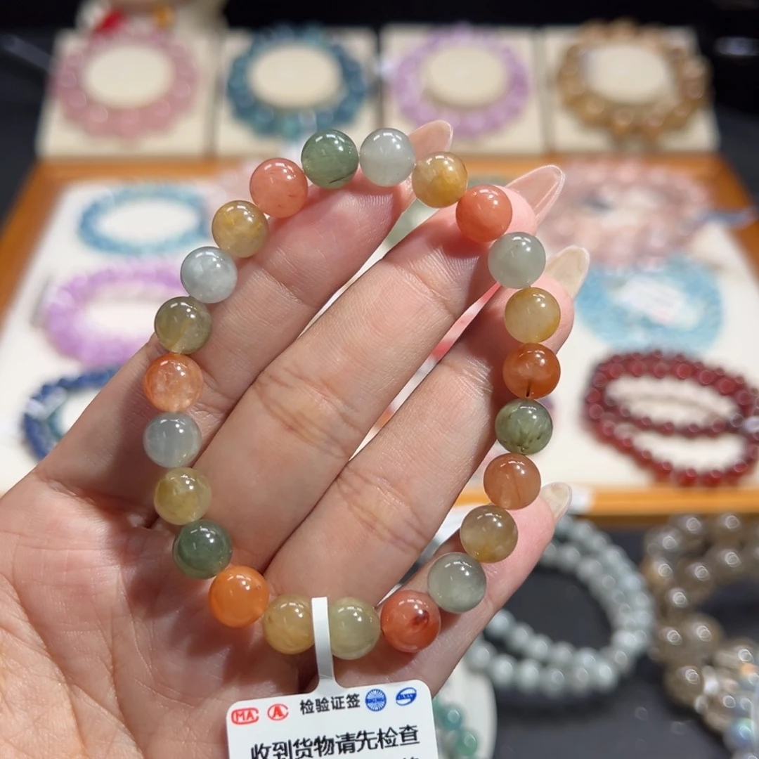 水晶手串未镶嵌彩兔毛8.3