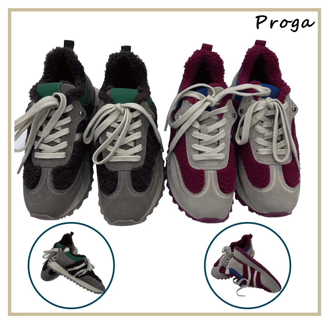 HP251209女款时尚舒适加绒防滑阿甘鞋女士休闲鞋运动鞋棉鞋低帮