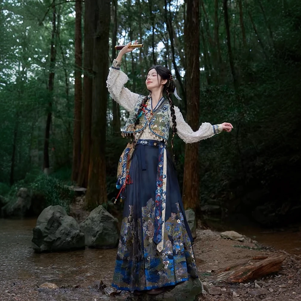 【蛇沼鬼城】盗墓笔记联名汉服马甲交领衫马面裙新中式民族风汉元素