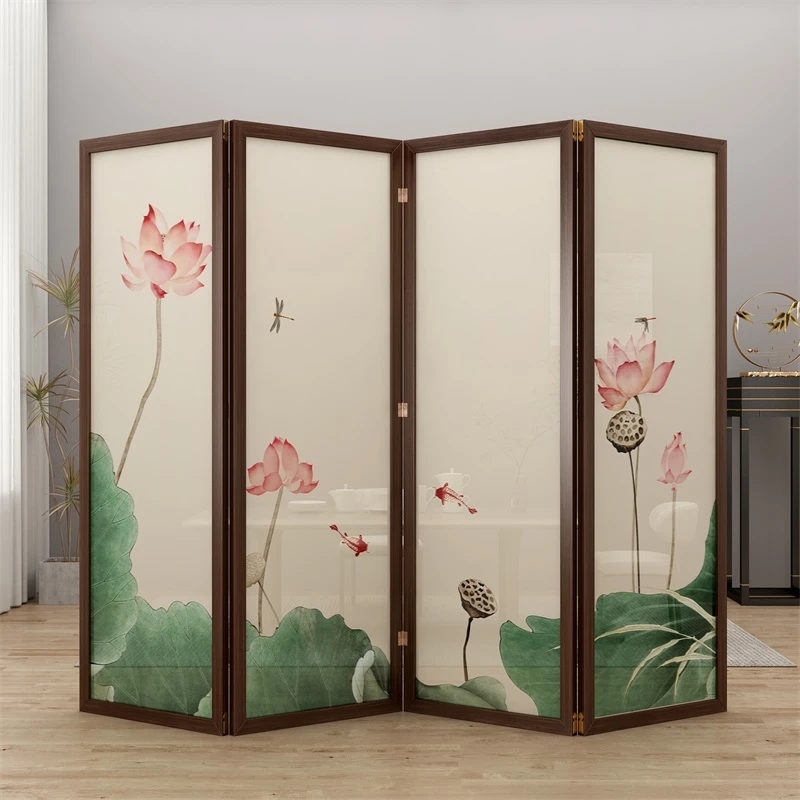 徐艺木业双面屏风折叠移动新中式客厅酒店家用办公室隔断折叠移动