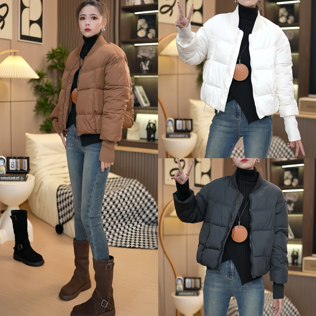 妮子家短款棉服韩版女冬季新款2024年时尚设计感面包服棉衣外套