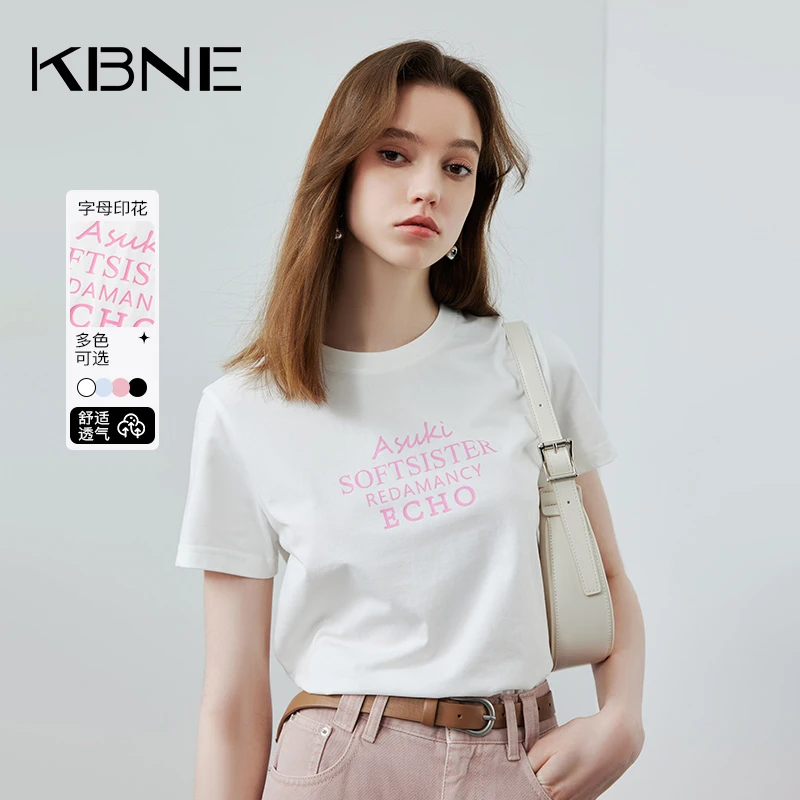t恤女内搭打底衫短袖白色上衣 kbne2025夏季新款设计感爆款小衫