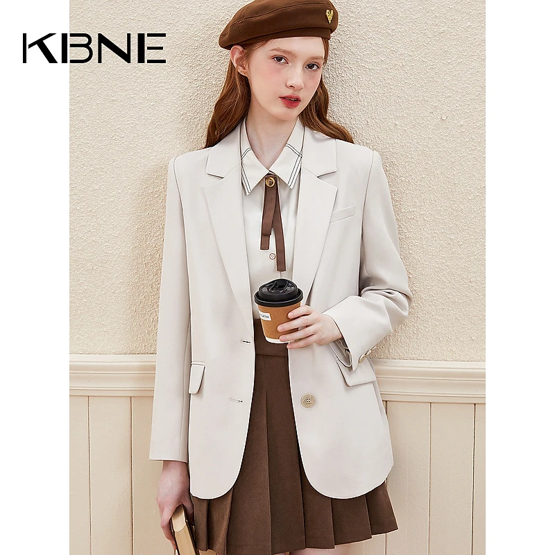 西装外套女春秋款休闲小西服kbne2023春装新款韩版显瘦小个子上衣