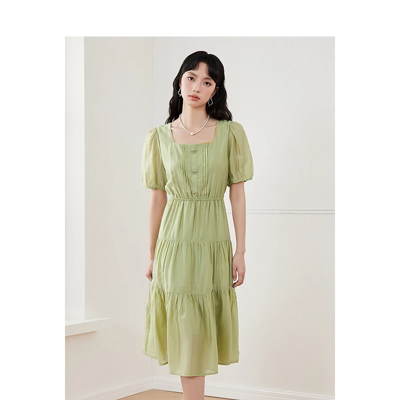 【商场同款】连衣裙女裙子夏季kbne气质新款显瘦茶歇裙330525117