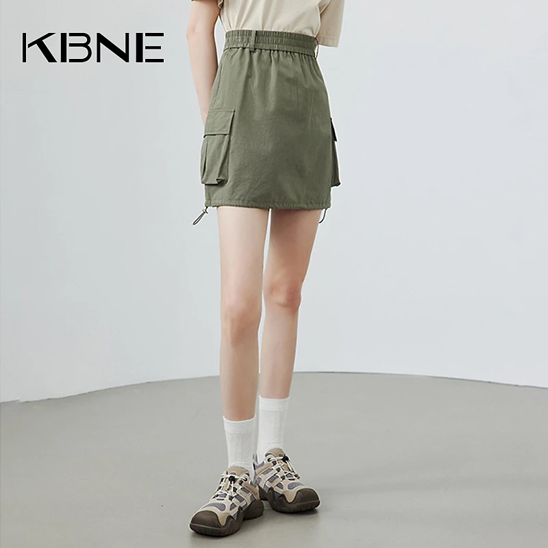 半身裙女短裙户外运动风包臀裙kbne2024夏季新款高腰工装风半裙