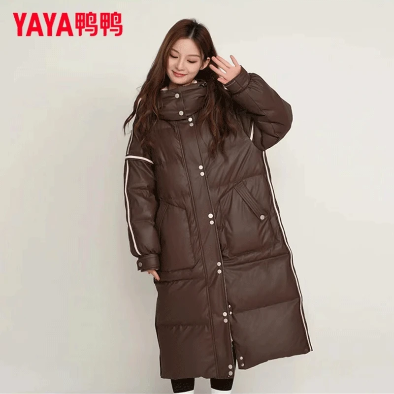 羽绒服长款冬季防风宽松韩版时尚皮外套女YE3B63129L7