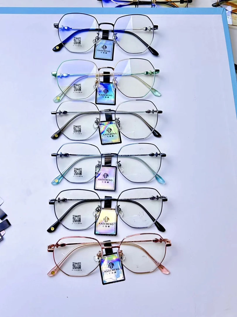 复古超轻钛架圆框圆形双色多边形框镜30