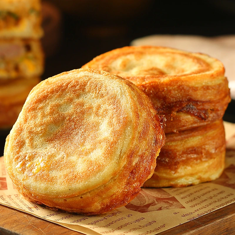 【美食】猪肉原味鸡蛋汉堡江南老街手工美食早餐特色小吃440g/盒