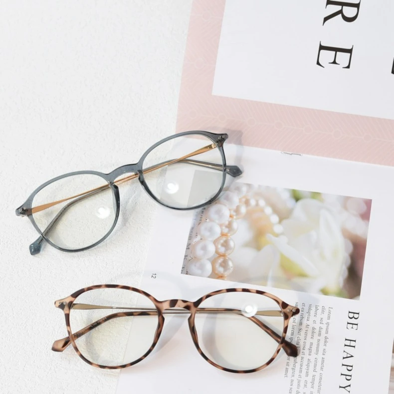 韩版新款椭圆形近视眼镜框女inse网红素颜平光镜显脸小眼睛