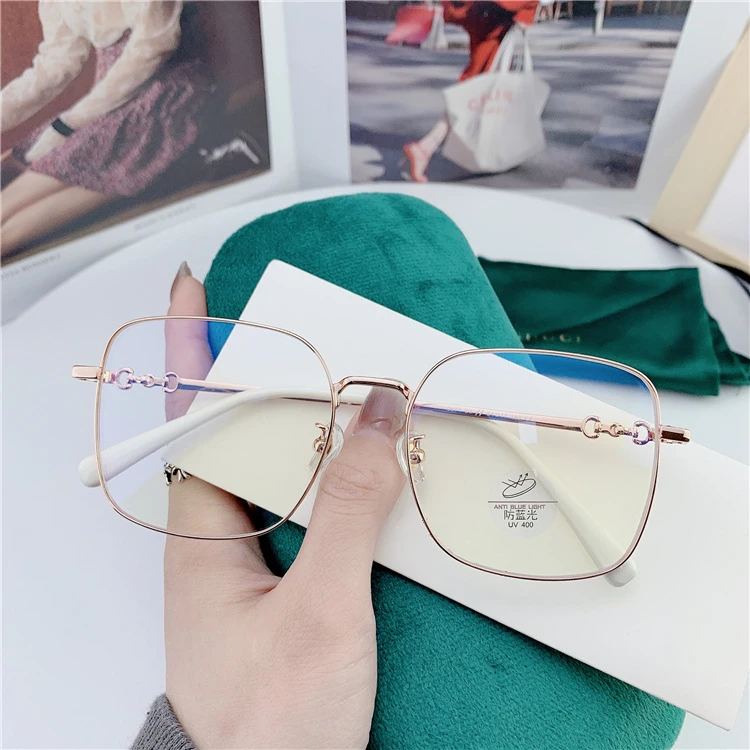 新款小红书GG防蓝光眼镜框多边形复古眼镜架金属眼镜