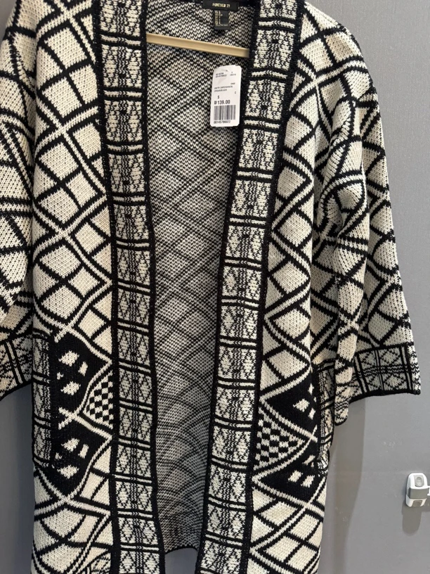 欧美秋冬长款毛衣针织外套 气质时尚休闲百搭均码中长款