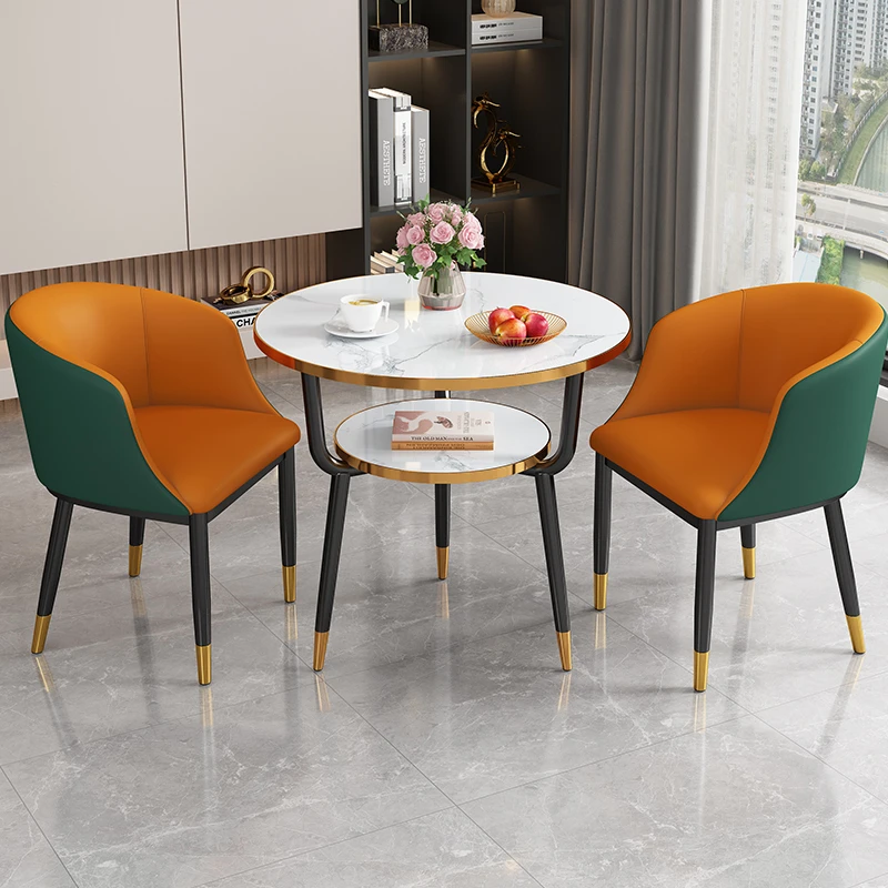 简约休闲接待洽谈桌椅组合奶茶店咖啡厅阳台酒店家用茶桌椅三件套