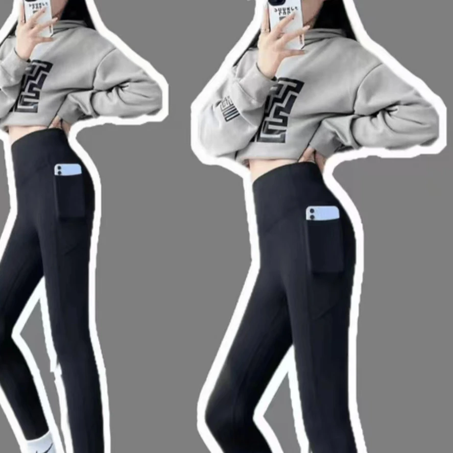 D240女装口袋字母鲨鱼裤