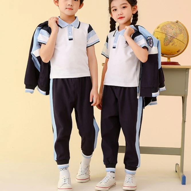 小学生校服夏季短袖T恤运动幼儿园园服三件套一年级班服Y306