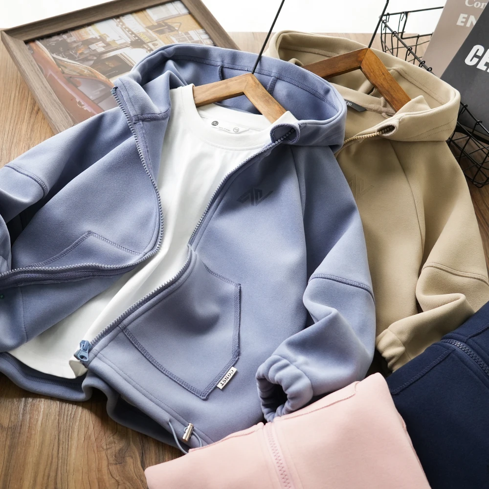 男童儿童秋冬新款口袋休闲防风连帽外套中大童百搭上衣6332