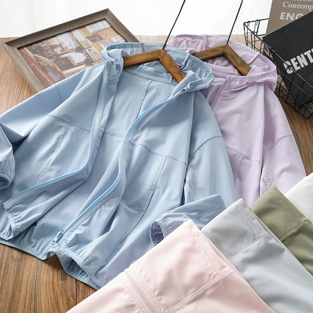 男童儿童夏季新款拼接净版连帽防晒衣外套中大童拉链衫6105