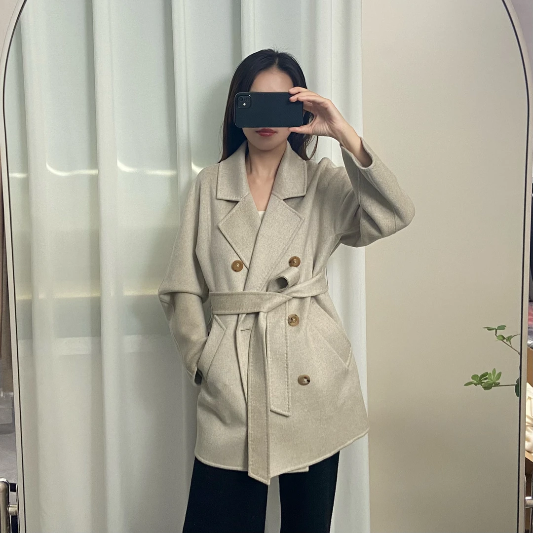 小山羊绒 纯山羊绒 秋冬 短款气质 801 羊绒大衣