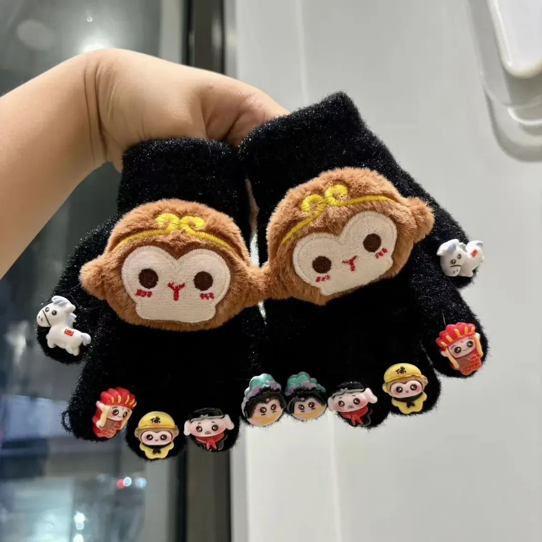 儿童孙悟空手套男童秋冬季新款2024五指套加绒保暖御寒分指KFT