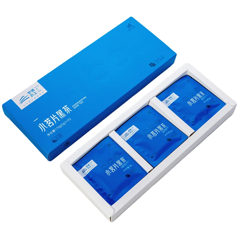 谦益吉妙镜云上安化黑茶 小茗片天尖饼茶（便携袋装）