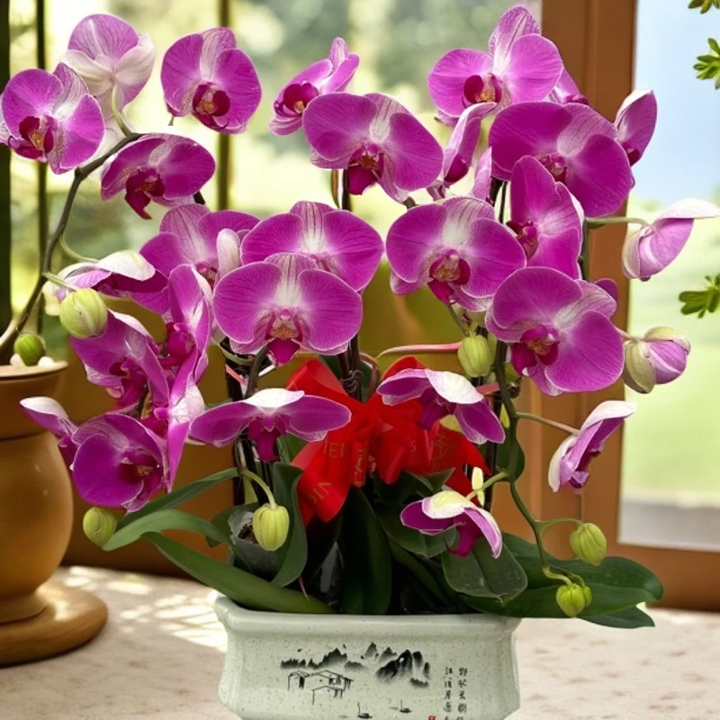 【琴韵】 蝴蝶兰盆栽 懒人花 室内花卉 花期长 好养活植株