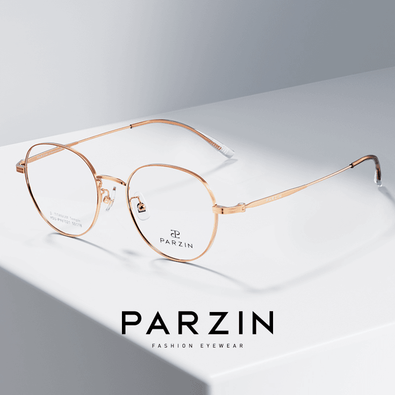 帕森新款超轻圆框男女款舒适耐腐蚀精致百搭上镜显气质眼镜61021