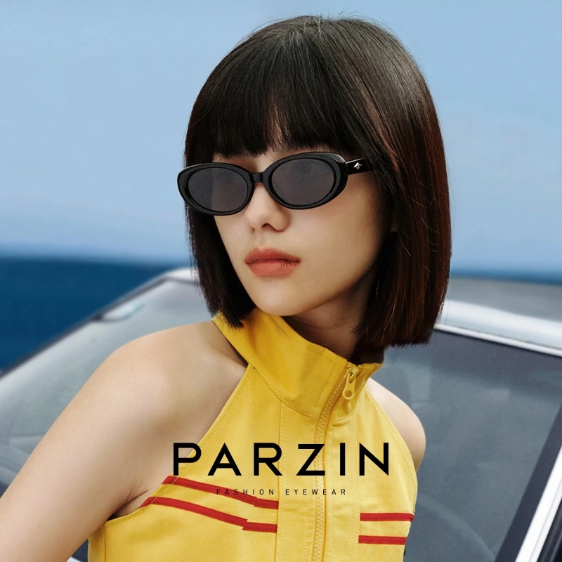 帕森PAZA系列墨镜复古窄框墨镜男女情侣街拍遮阳防晒小框PZ12723