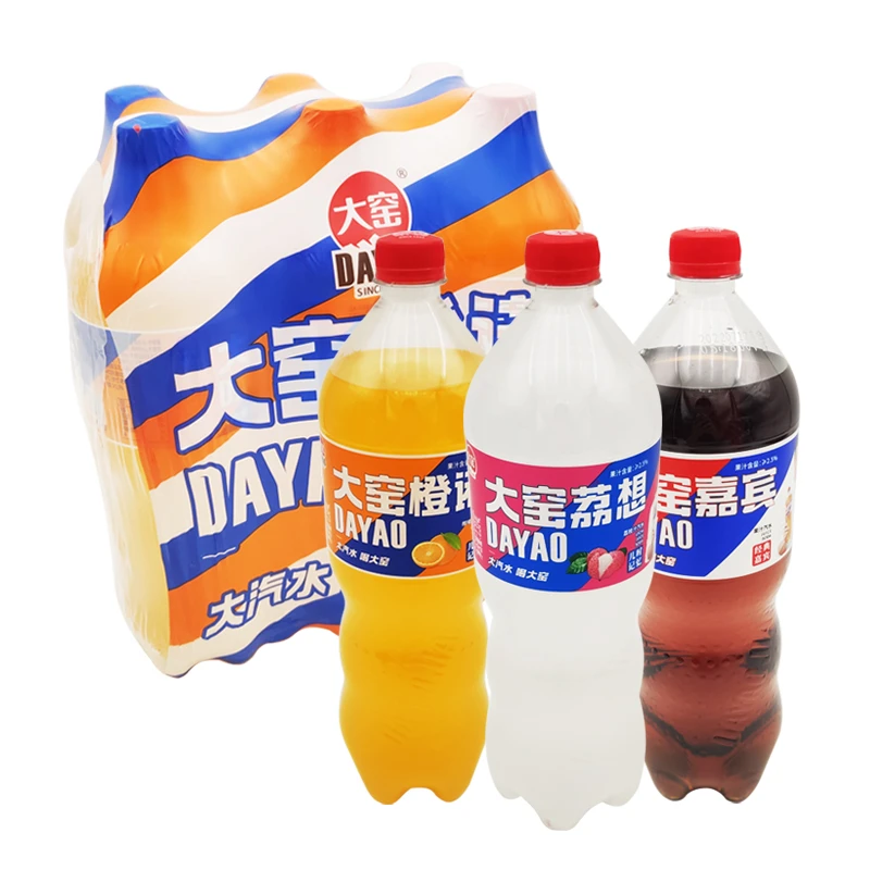 大窑嘉宾汽水 1314ml*6瓶塑料瓶装 网红果汁汽水碳酸饮料