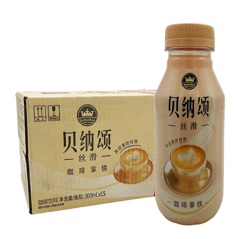 康师傅 贝纳颂丝滑咖啡拿铁口味300ml*15瓶装整箱 咖啡饮料饮品