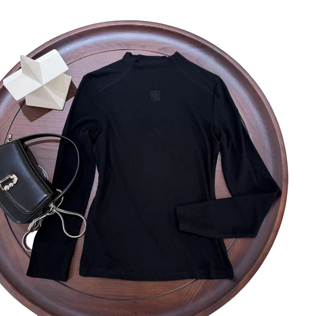 秋季新款半高立领打底衫0826