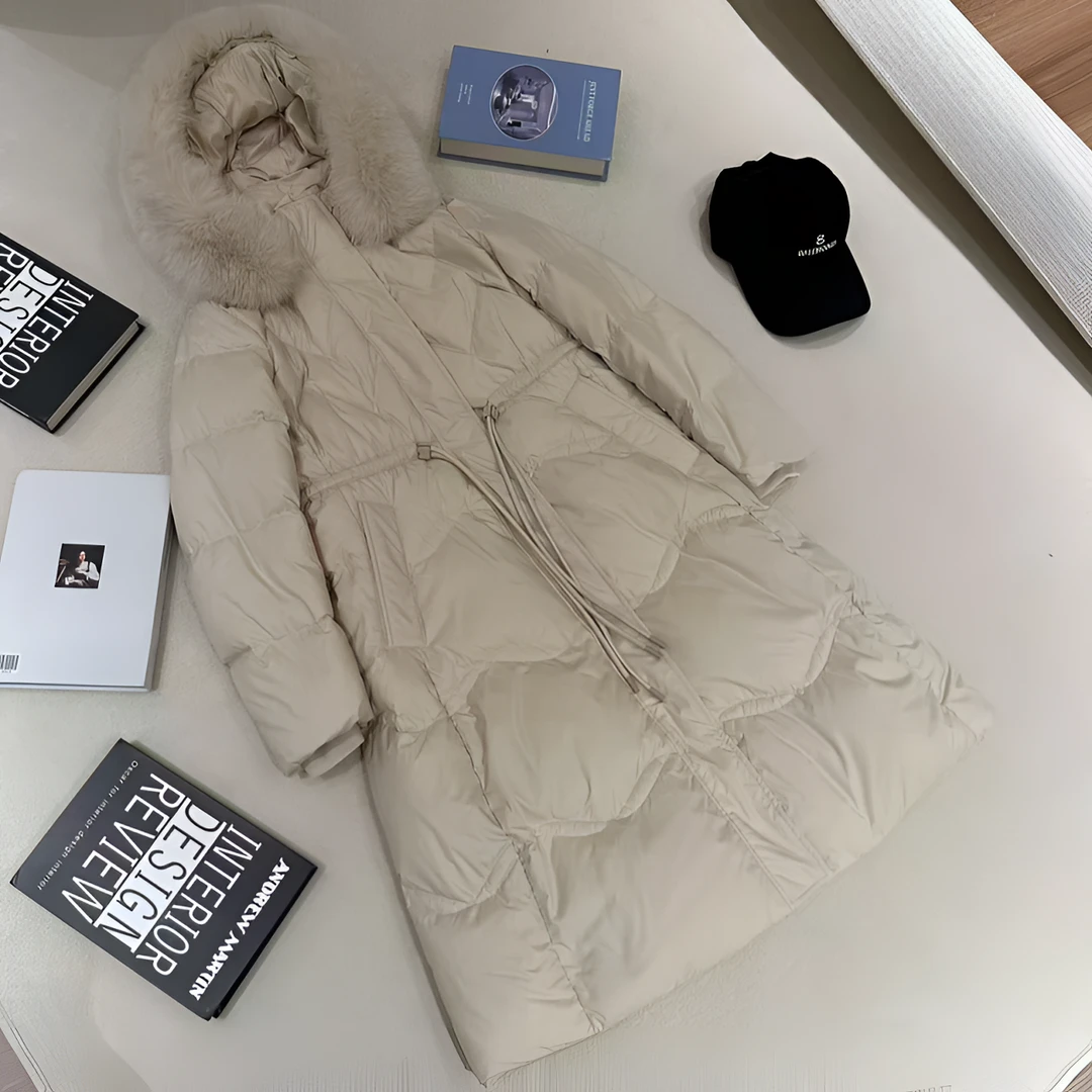 2024新款长款羽绒服时尚百搭休闲保暖女士连帽1129