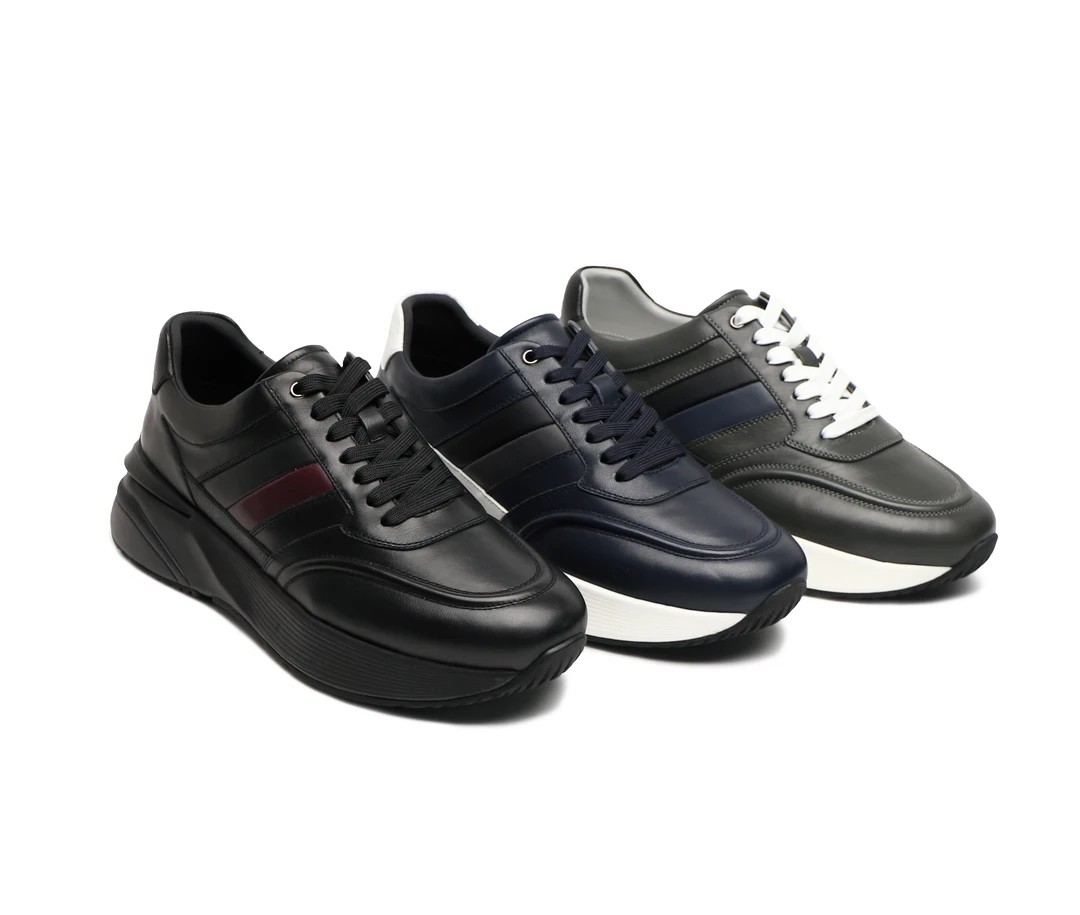 新款男士皮鞋时尚百搭舒适透气商务休闲系带低帮欧货秋冬真皮皮鞋