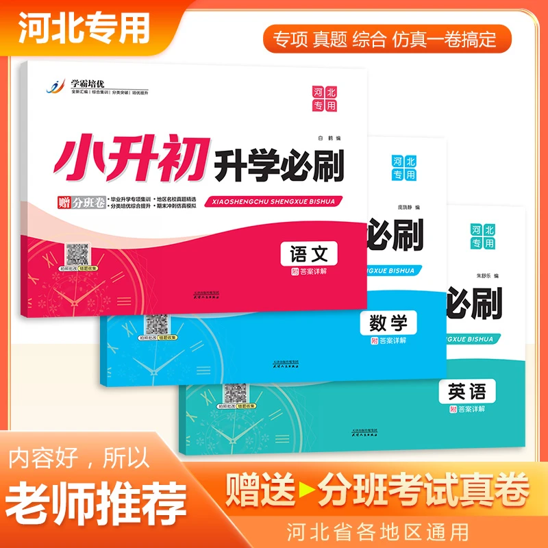 河北专用小升初升学必刷卷专项归分类真题模拟仿真预测分班考试卷