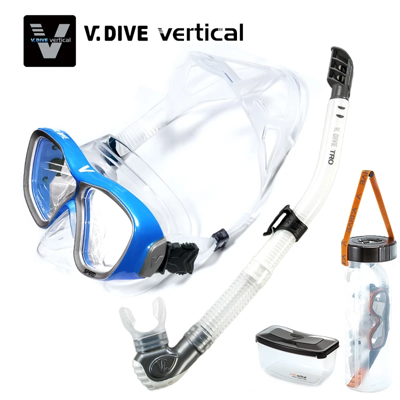 台北V.DIVE专业潜水镜 潜水面镜呼吸管套装 水肺深潜装备可配近视