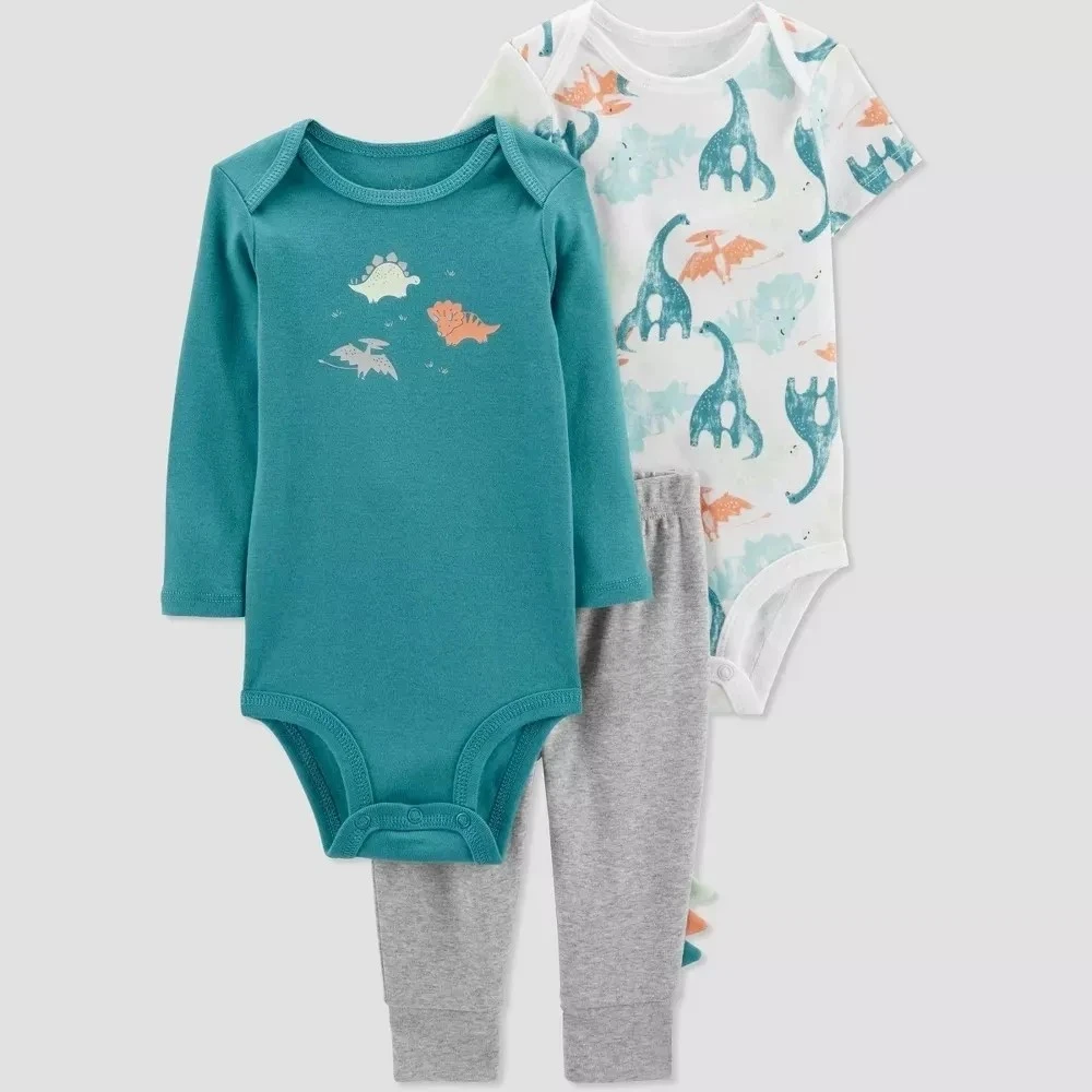 新生婴儿春秋薄款弹力包屁衣长袖百搭三角哈衣爬服可爱印花纯棉