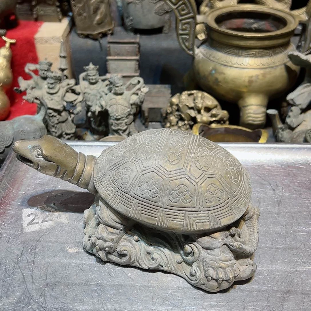 新**始黄铜摆件工艺品，