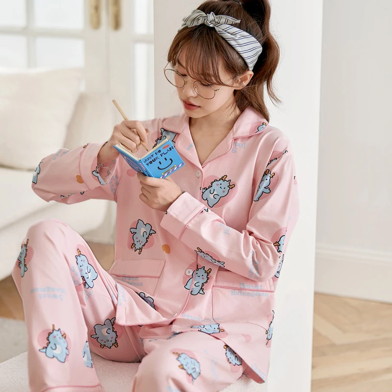 睡衣女春秋新款2025年女士可爱休闲可外穿高级感大码家居服两件套