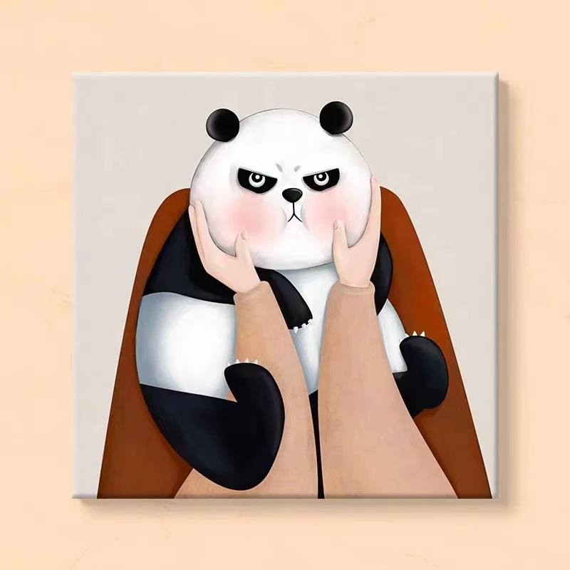 （真心甄选）数字油画diy小狗猫咪填涂色礼物卧室客厅油彩装饰画