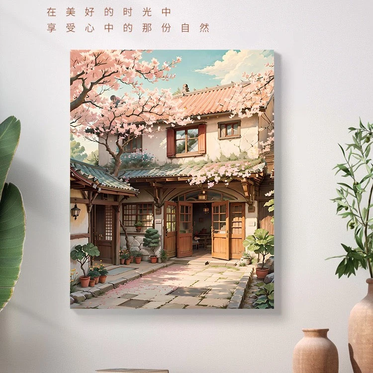 数字油画 diy集合系列填色涂色礼物油彩画艺术丙烯解压简单装饰画