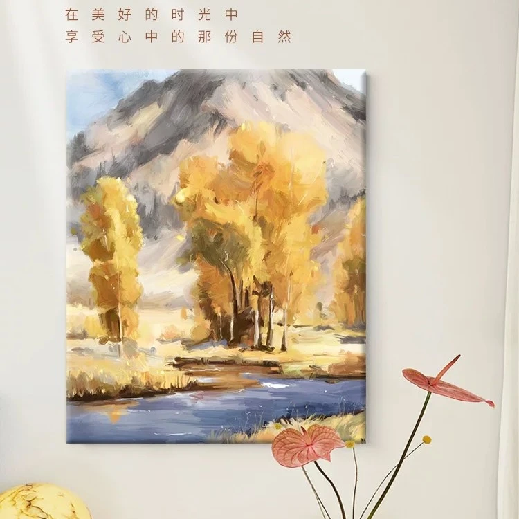 (真心甄选)数字油画diy解压风景填色丙烯手工绘画填充涂色油彩画