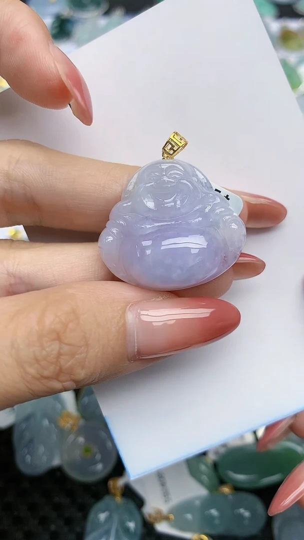 【闪购商品】翡翠颈饰18K金镶嵌天然翡翠A货，79