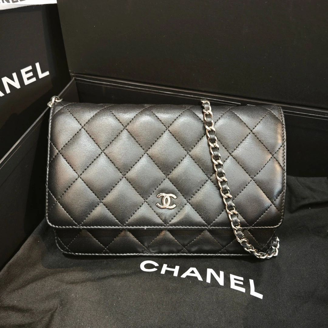 95新 Chanel/香奈儿 Chanel黑银羊发财woc23120134-01