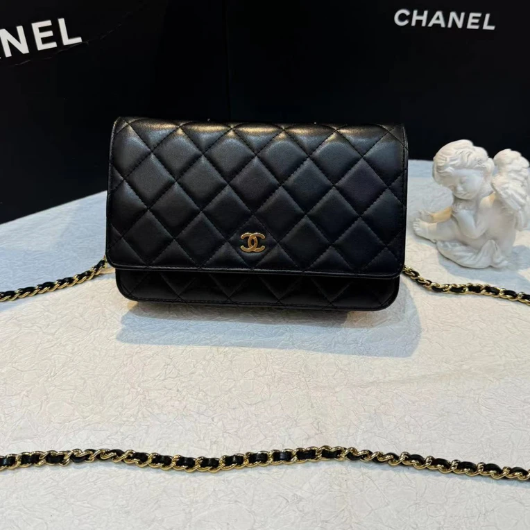 95新 Chanel/香奈儿 Chanel黑金woc斜挎包24080008-01