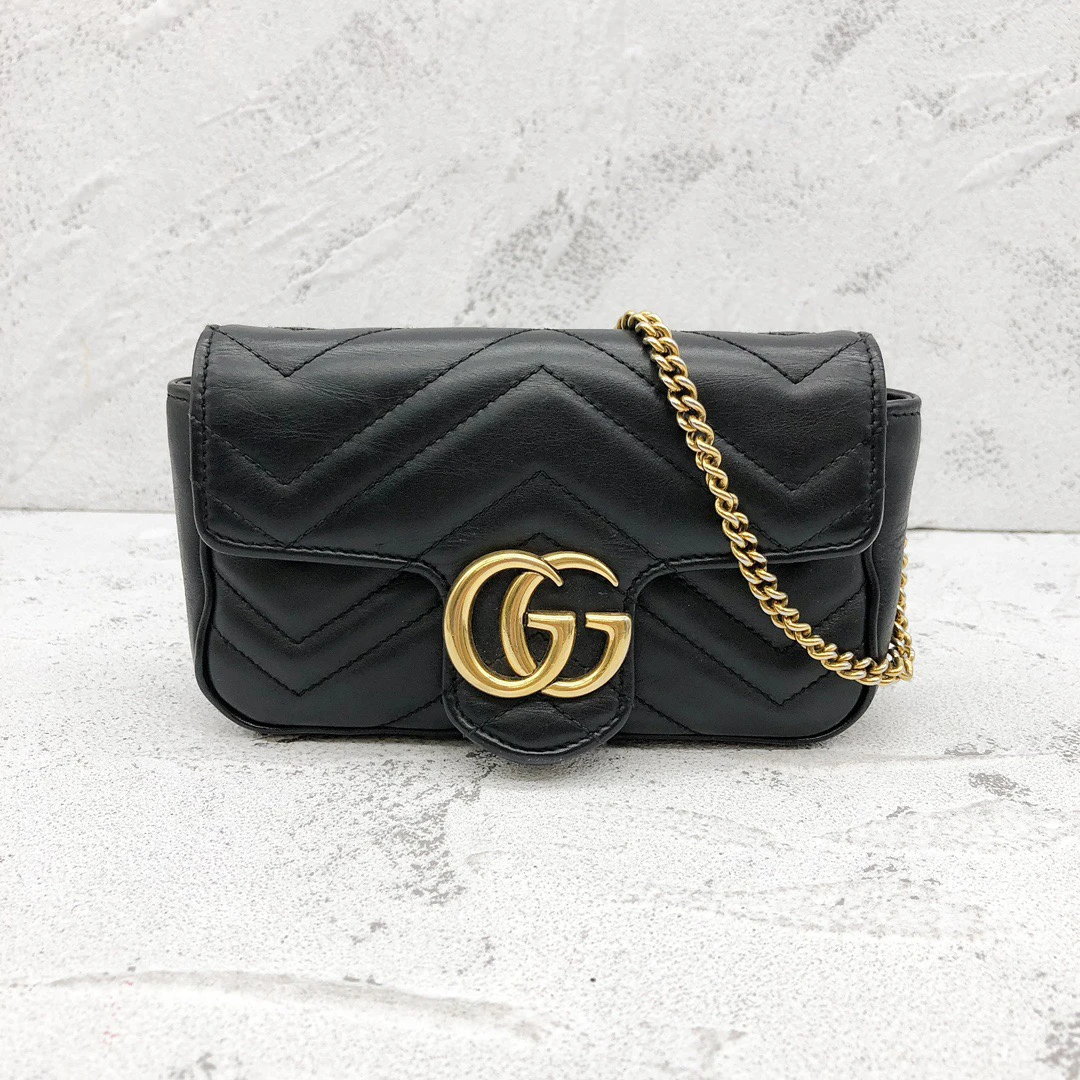 95新 GUCCI/古驰 gucci黑金马蒙mini  24010153-01